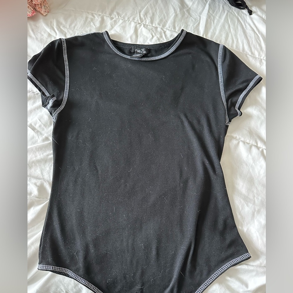 black and brown body suit